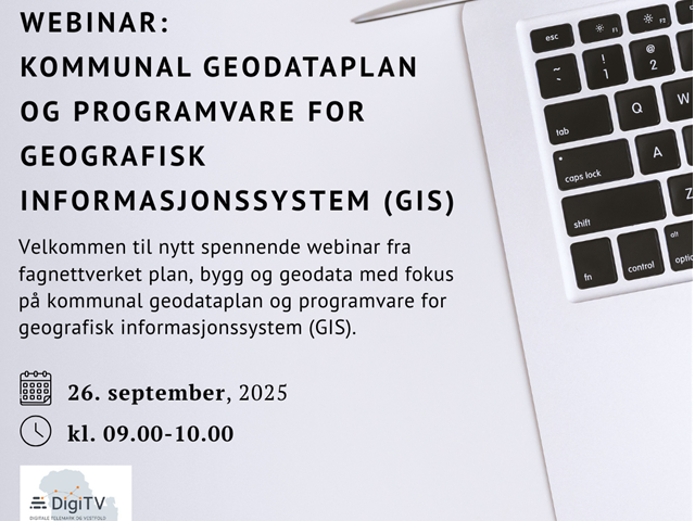 Webinar om kommunal geodataplan og anskaffelse av programvare for geografisk informasjon